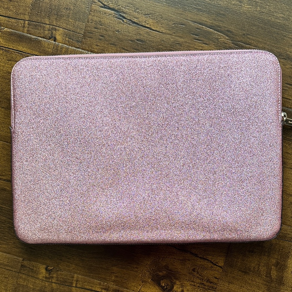Kate Spade Glittery Pink Laptop 💻 Sleeve - Picture 5 of 11